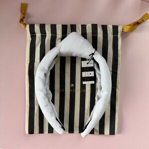Lele Sadoughi White Linen Headband